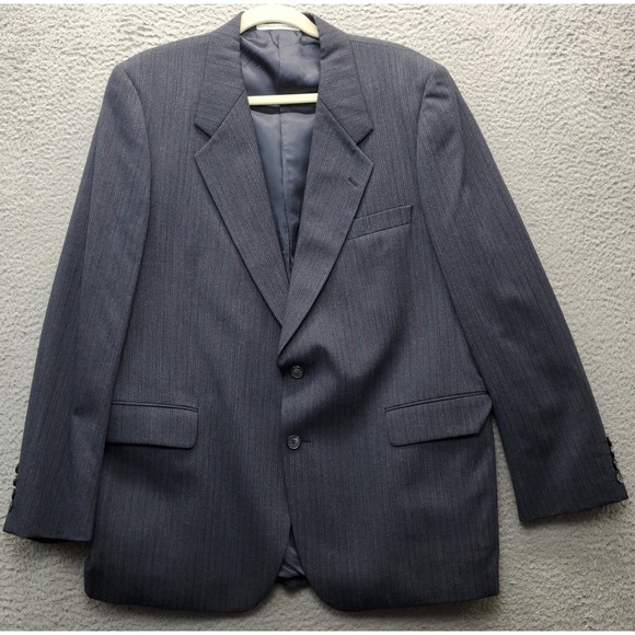 Yves Saint Laurent Blazer Jacket‎ Mens Multi Pinstriped Notch Lapel Two Button - Picture 1 of 15